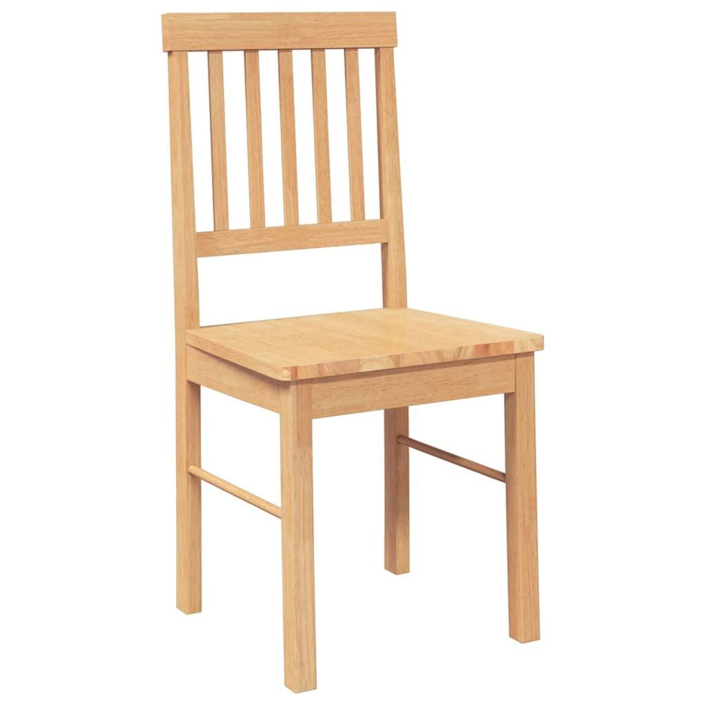 vidaXL Eetkamerstoelen met kussens 2 st massief hout rubber