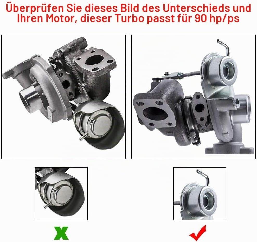 Turbo voor Citroën Ford Peugeot 1.6 HDi/TDCi | Gietijzeren behuizing (QT450-10) tot 700°C | K418-legering turbinewiel tot 900°C