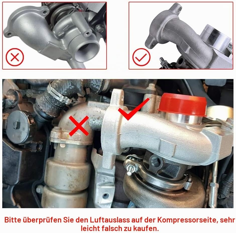 Turbo voor Citroën Ford Peugeot 1.6 HDi/TDCi | Gietijzeren behuizing (QT450-10) tot 700°C | K418-legering turbinewiel tot 900°C