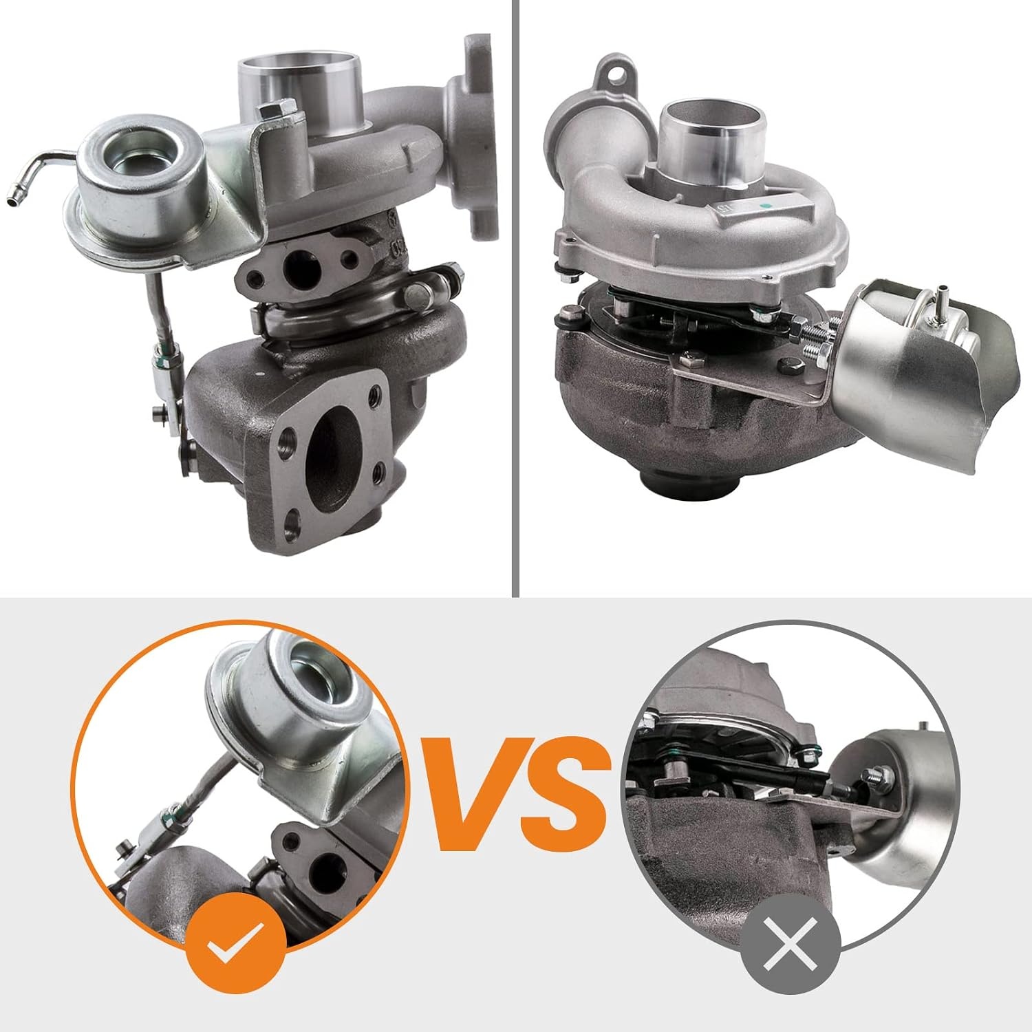 Turbo voor Citroën Ford Peugeot 1.6 HDi/TDCi | Gietijzeren behuizing (QT450-10) tot 700°C | K418-legering turbinewiel tot 900°C