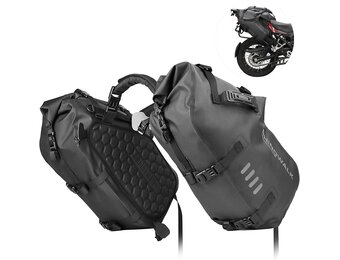 Motorfiets Zadeltassen voor Motorfietsen Waterdicht 48L (24L*2) | Anti-vibratie Zijtassen van Scheurvast Zeildoek
