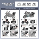 Motorfiets Zadeltassen voor Motorfietsen Waterdicht 48L (24L*2) | Anti-vibratie Zijtassen van Scheurvast Zeildoek