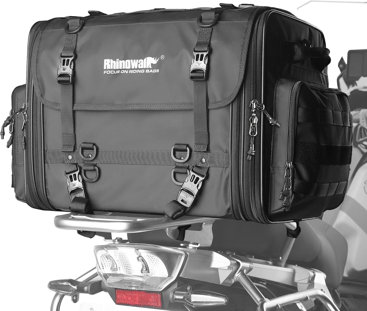 Motorfiets Zadeltassen voor Motorfietsen Waterdicht 48L (24L*2) | Anti-vibratie Zijtassen van Scheurvast Zeildoek