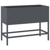 vidaXL Verhoogde Tuin Plantbak Antraciet 60 x 26 x 45 cm Staal