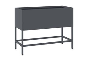 Verhoogde Plantenbak Staal Antraciet 60x26x45cm - 29% Korting