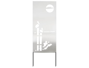 vidaXL Tuin Privacy Screen Fretwerk Zilver 50 x 140 cm Roestvrij staal