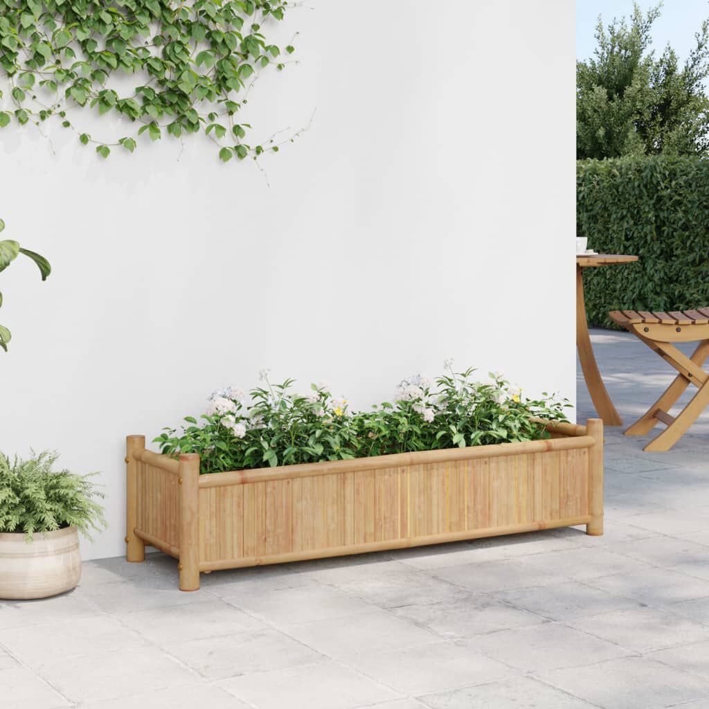 vidaXL Plantenbak 100x30x25 cm bamboe