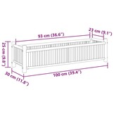 vidaXL Plantenbak 100x30x25 cm bamboe