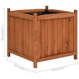 Verhoogde Plantenbakken Hout 2 st 50x50x50 cm - 54% Korting!