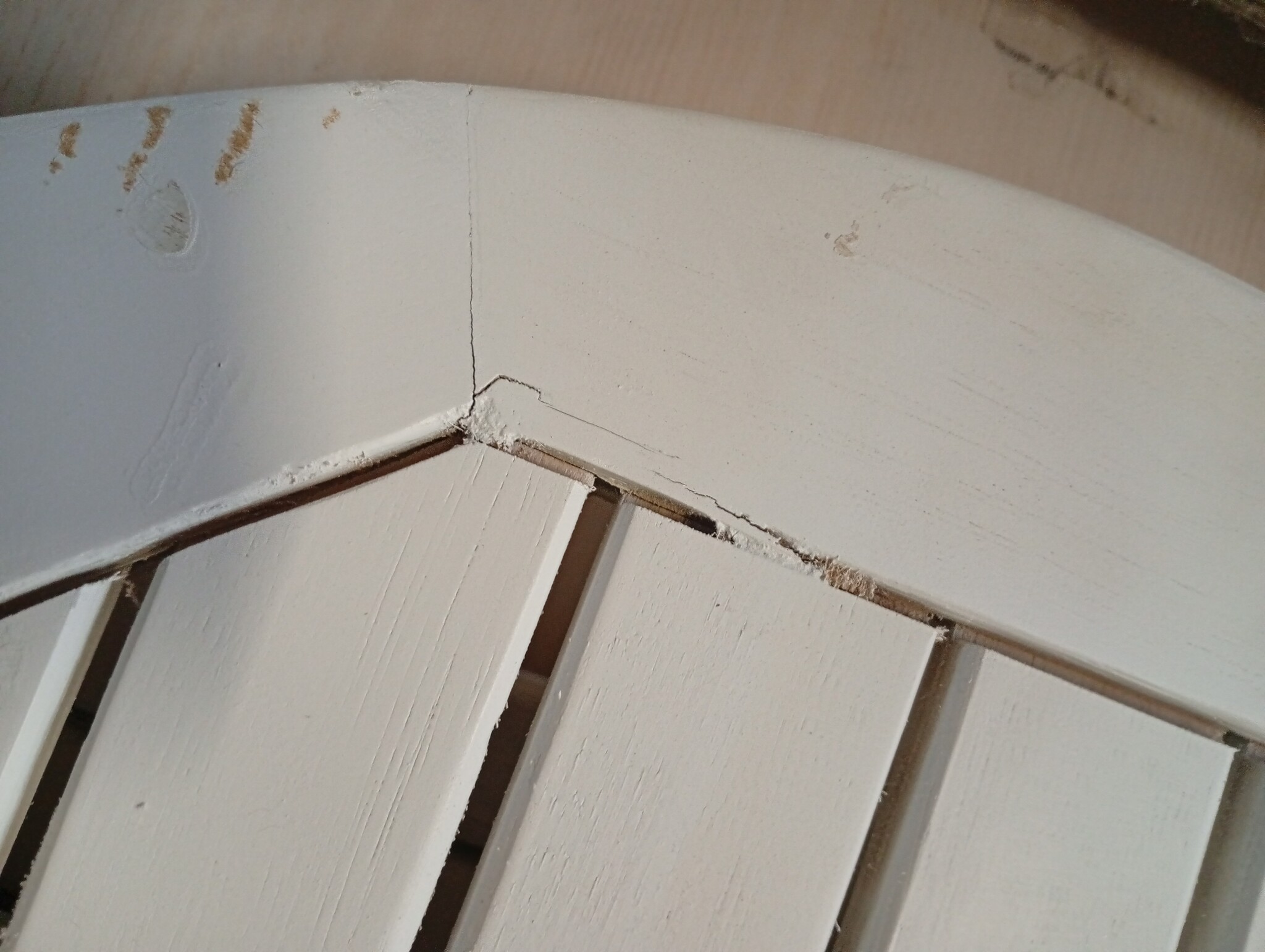 vidaXL Tuintafel inklapbaar Ø 46 cm massief acaciahout wit