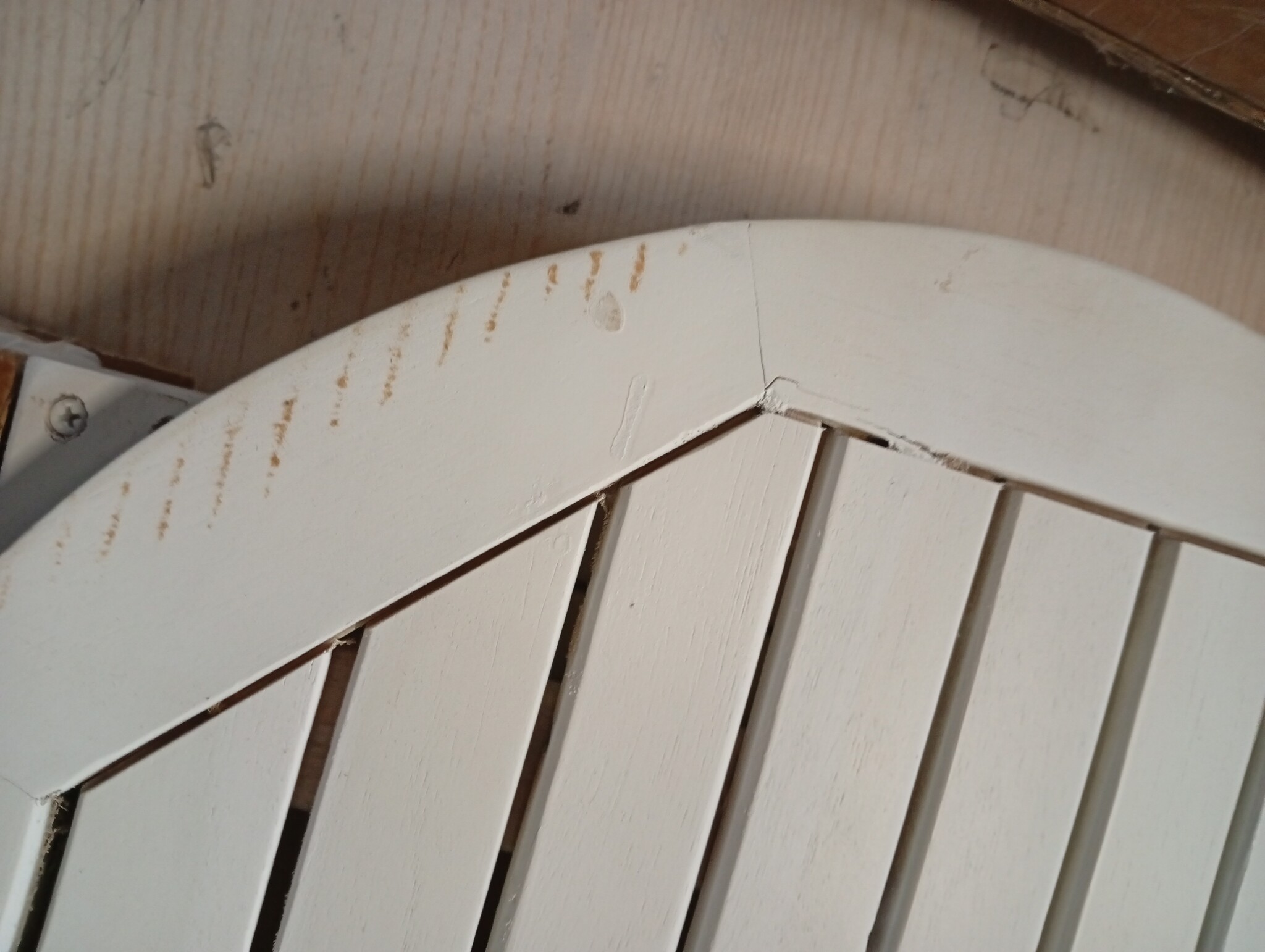 vidaXL Tuintafel inklapbaar Ø 46 cm massief acaciahout wit