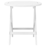 vidaXL Tuintafel inklapbaar Ø 46 cm massief acaciahout wit