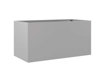 vidaXL Plantenbak 62x30x29 cm gegalvaniseerd staal zilverkleurig
