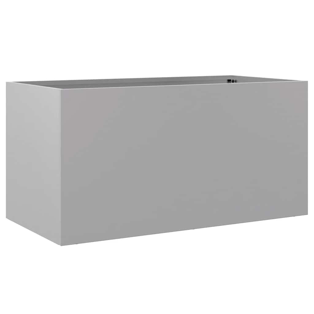vidaXL Plantenbak 62x30x29 cm gegalvaniseerd staal zilverkleurig
