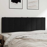 vidaXL Hoofdbordkussen "Hanko" 160 cm fluweel zwart