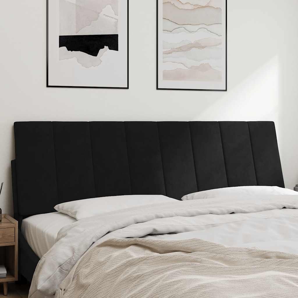 vidaXL Hoofdbordkussen "Hanko" 160 cm fluweel zwart