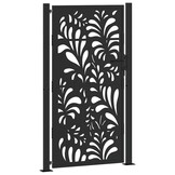 vidaXL Poort met golfontwerp 100x175 cm staal zwart