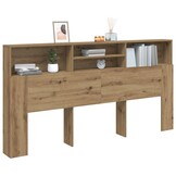 vidaXL Hoofdbordkast Artisanaal Eiken 200x19x103,5 cm - 41% Korting