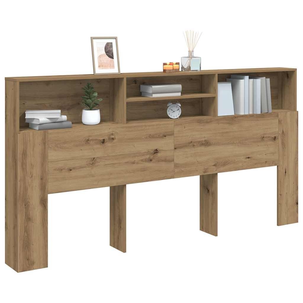 vidaXL Hoofdbordkast Artisanaal Eiken 200x19x103,5 cm - 41% Korting