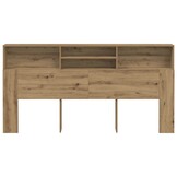 vidaXL Hoofdbordkast Artisanaal Eiken 200x19x103,5 cm - 41% Korting