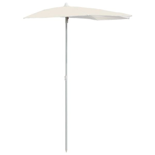 Halfzijdige Parasol Zandkleur 180x90 cm