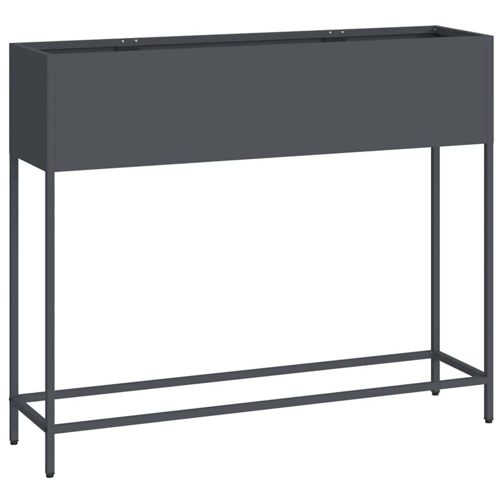 vidaXL Verhoogde Tuin Plantbak Antraciet 100 x 26 x 82 cm Staal