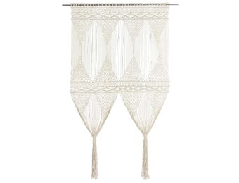 vidaXL Gordijn macramé 140x240 cm katoen