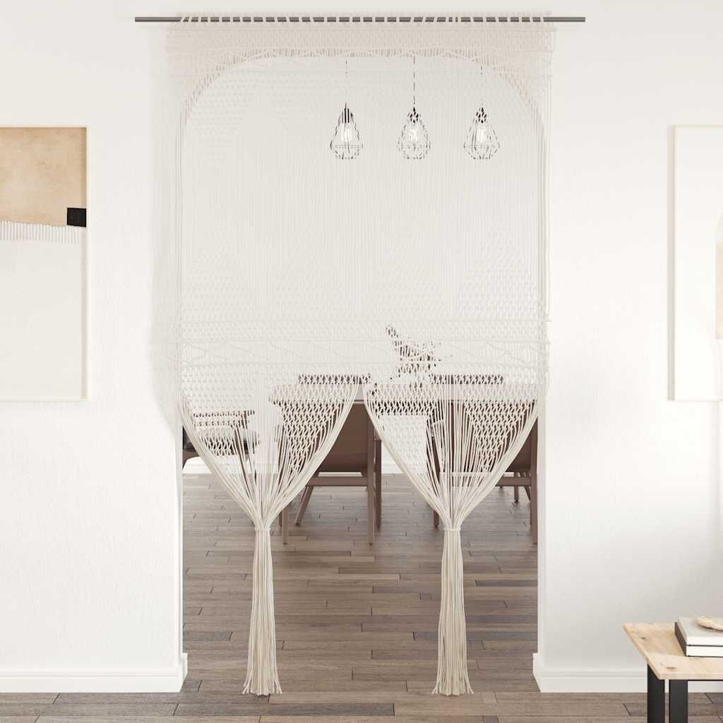 vidaXL Gordijn macramé 140x240 cm katoen