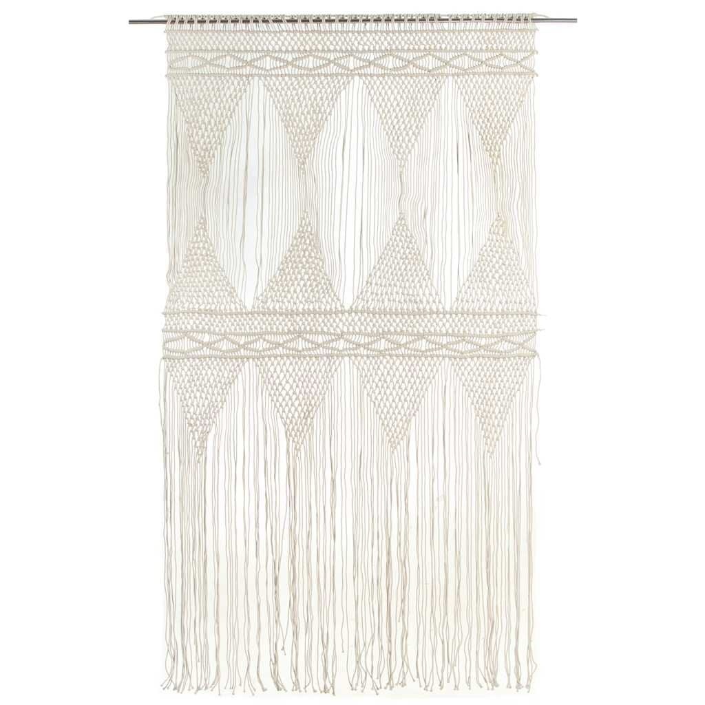 vidaXL Gordijn macramé 140x240 cm katoen