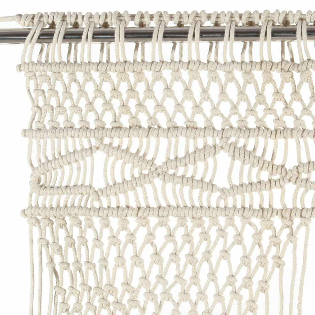 vidaXL Gordijn macramé 140x240 cm katoen