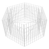 Zeshoekige Gabion Plantenbak - 100x90x50 cm - 34% Korting