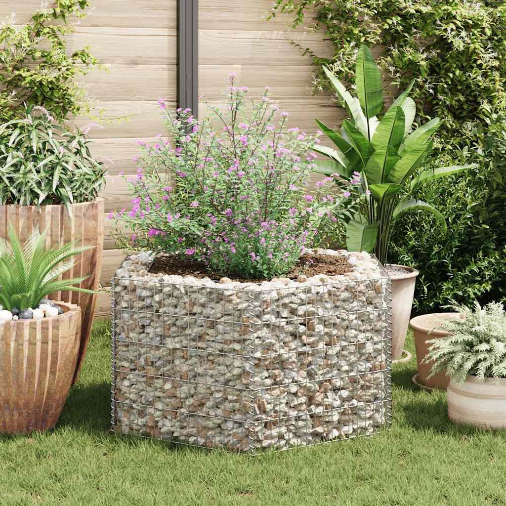 Zeshoekige Gabion Plantenbak - 100x90x50 cm - 34% Korting