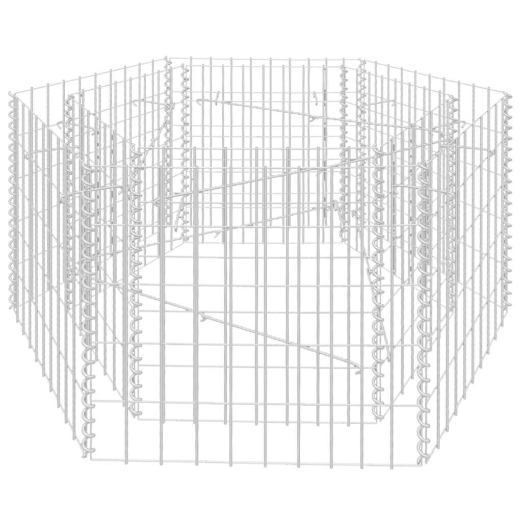 Zeshoekige Gabion Plantenbak - 100x90x50 cm - 34% Korting