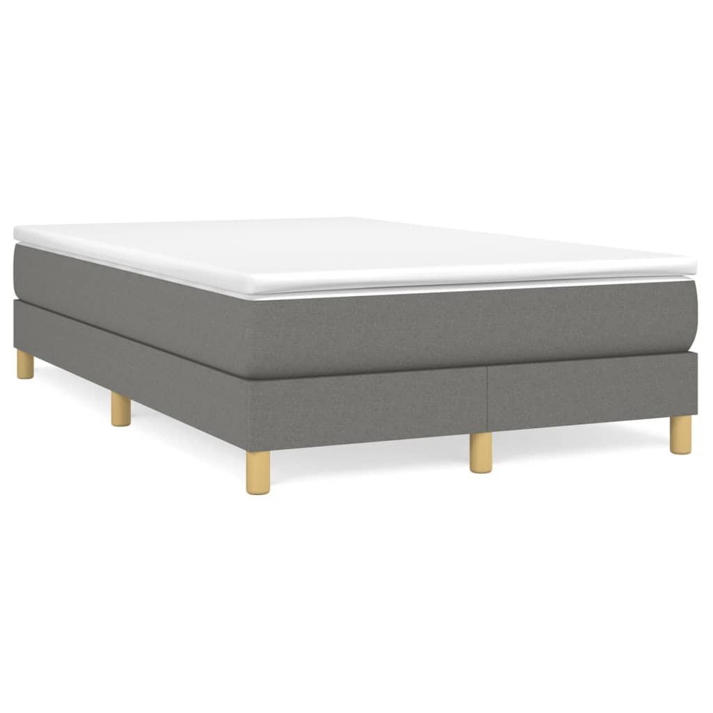 vidaXL Bedframe zonder matras 120x200 cm stof donkergrijs