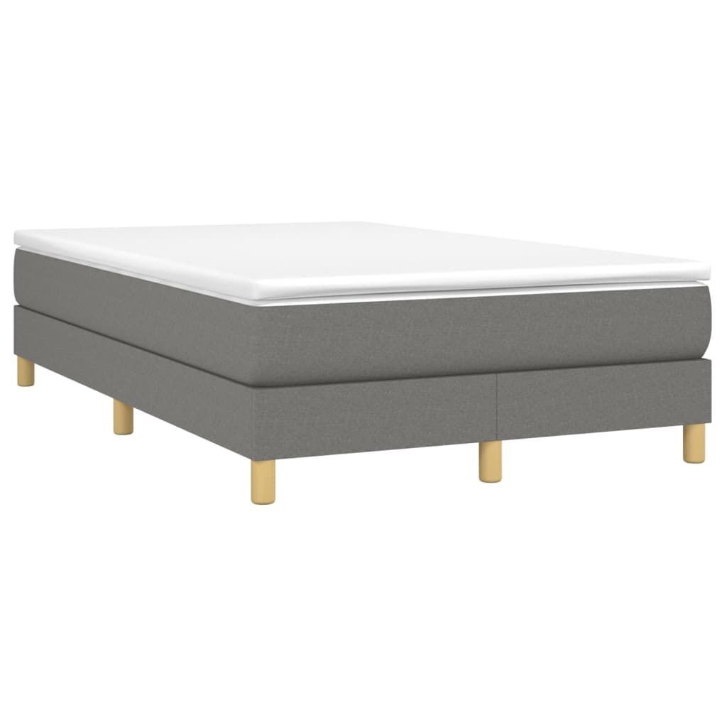 vidaXL Bedframe zonder matras 120x200 cm stof donkergrijs