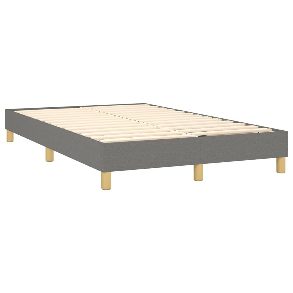 vidaXL Bedframe zonder matras 120x200 cm stof donkergrijs