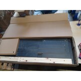 vidaXL Hoge kast 74x35x117 cm massief grenenhout zwart