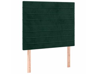 vidaXL Hoofdbord donkergroen 80x5x118/128 cm fluweel
