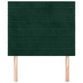 vidaXL Hoofdbord donkergroen 80x5x118/128 cm fluweel