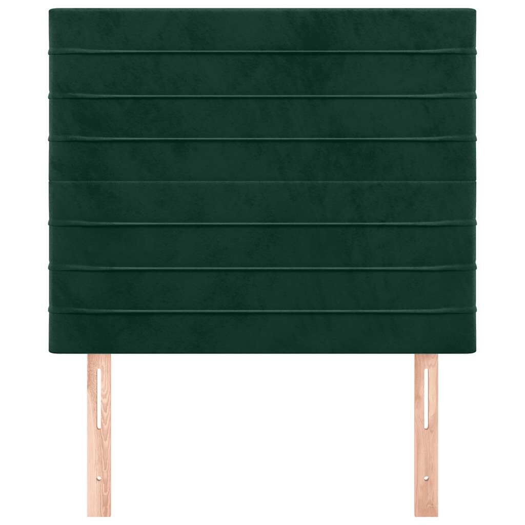 vidaXL Hoofdbord donkergroen 80x5x118/128 cm fluweel