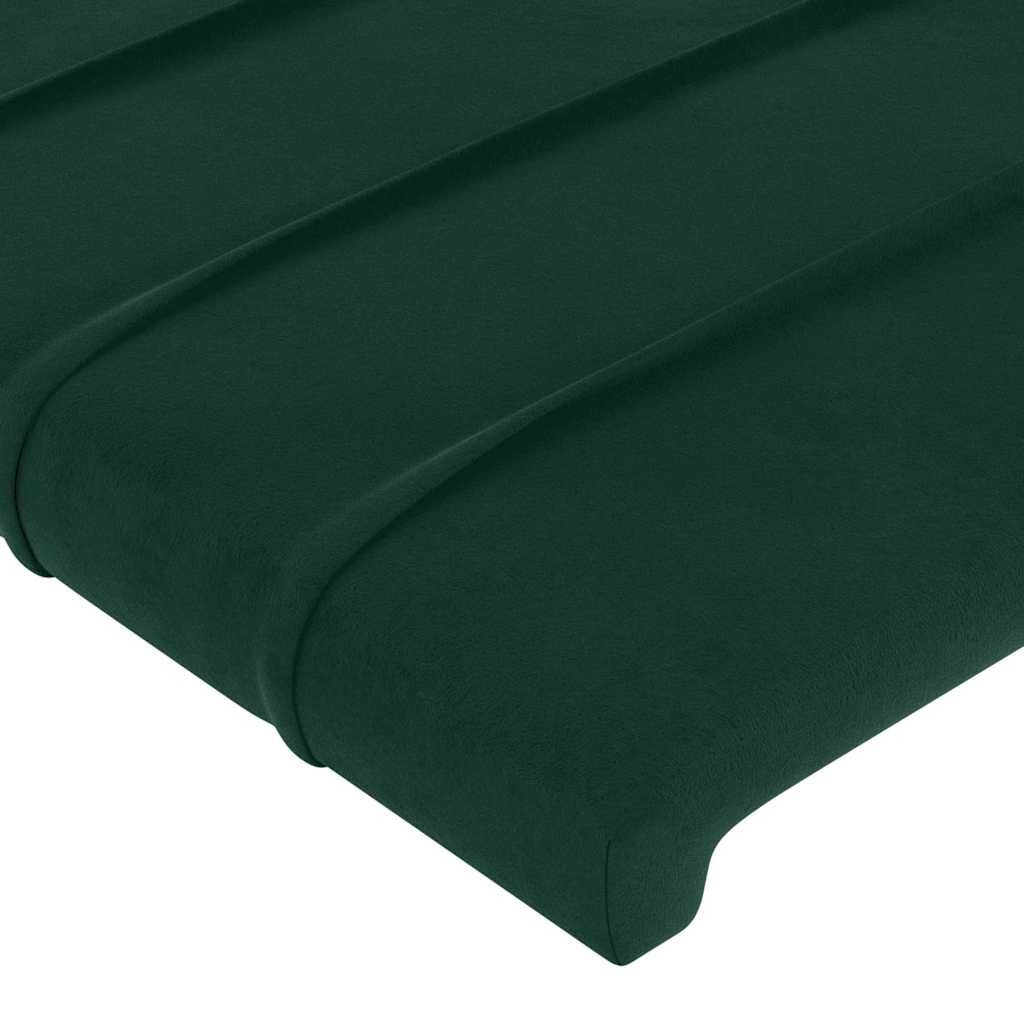 vidaXL Hoofdbord donkergroen 80x5x118/128 cm fluweel