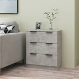 Dressoir 60x30x70 cm Bewerkt Hout - Betongrijs (60% Korting)