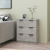 vidaXL Dressoir 60x30x70 cm bewerkt hout betongrijs