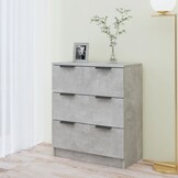 vidaXL Dressoir 60x30x70 cm bewerkt hout betongrijs