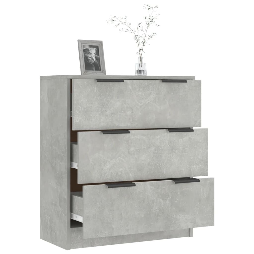 Dressoir 60x30x70 cm Bewerkt Hout - Betongrijs (60% Korting)