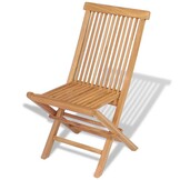 vidaXL Tuinstoelen inklapbaar 4 st massief teakhout