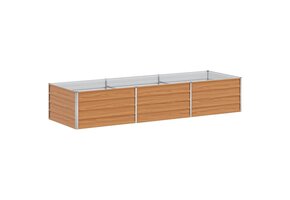 Plantenbak Verhoogd Lichtbruin Gegalvaniseerd Staal 240x80x45 cm - 34% Korting!