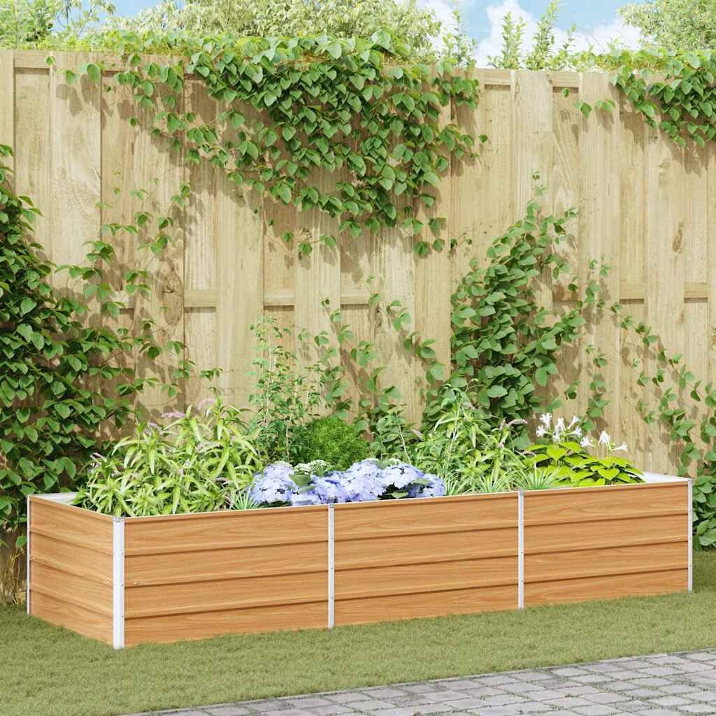 vidaXL Verhoogde plantenbak Licht Bruin 240 x 80 x 45 cm