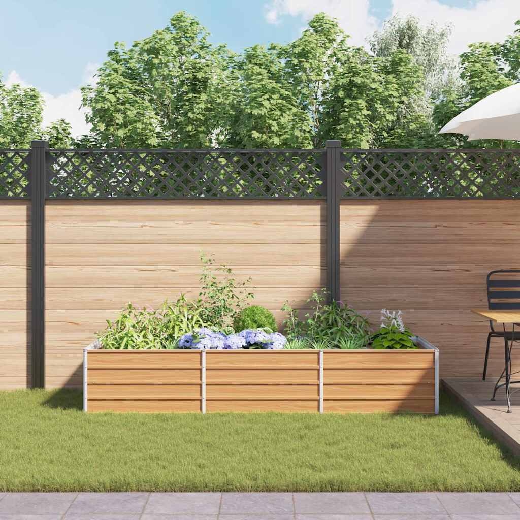 vidaXL Verhoogde plantenbak Licht Bruin 240 x 80 x 45 cm