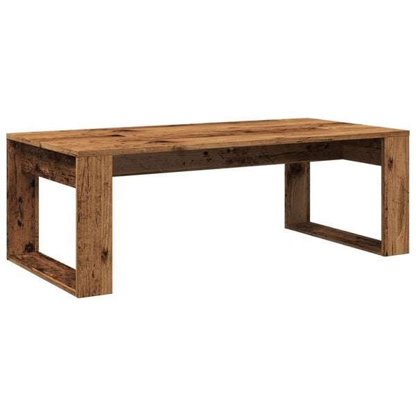 vidaXL Salontafel 102x50x35 cm bewerkt hout oude houtkleurig